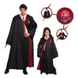 Fantasia Potter Bruxo Manto Uniforme Capa Com Brasão Bordado