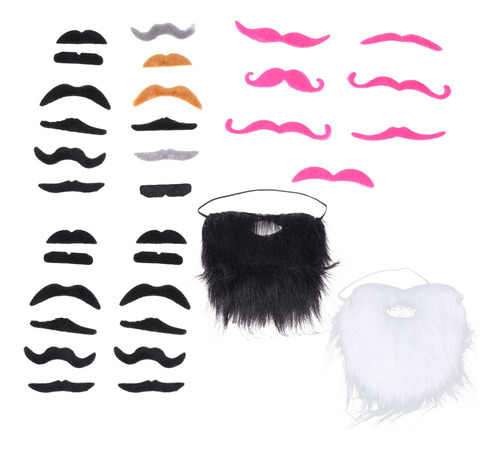 Conjunto De Bigotes Falsos De Halloween, Disfraz Autoadhesiv