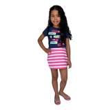 Conjunto Infantil Feminino Camiseta Short Saia Tam 6 Duduka