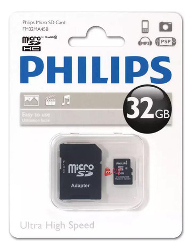 Tarjeta Microsdhc Philips 32gb - Ps