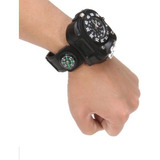 Reloj Tactico Linterna Luzled Recargable Impermeable Brujula