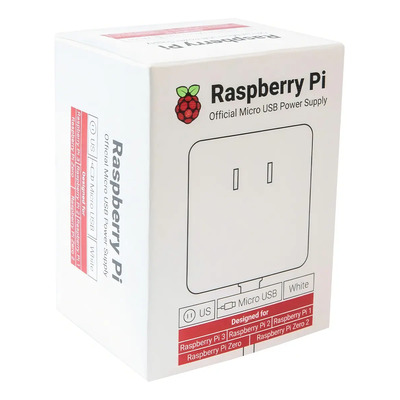 Fuente Cargador 5V 2.5A Micro USB Para Raspberry Pi 3B 3B+ Zero 2W 12.5W 1.5m | Envío gratis