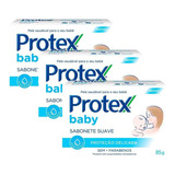 Kit 3 Sabonete Infantil Protex Baby 85g