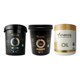 Kit Arvensis Cachos Masc Ondulado Geleia Alta + Masc Tec Oil