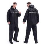 Impermeable Para Motociclista Reflejantes Tela Oxford