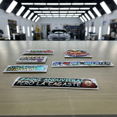 Calcomanias Stickers Pegatinas Frases Holográficas | Meses sin interés