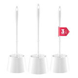 Cepillos Para Inodoro Y Soporte, 3 Pcs, Color Blanco, Jiga