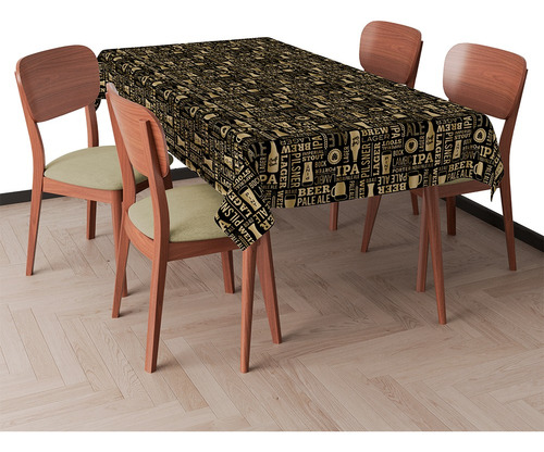 Toalha De Mesa Termica Pvc Boteco Dourado 20 Peças 1,20x1,40