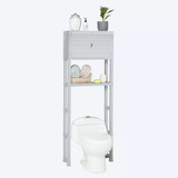 Gabinete Estante Organizador Elegante Baño Color Gris Hielo