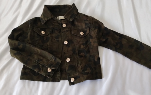 Campera De Jean Militar Nena Talle 6 Años 