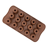 5 Moldes Chocolate Silicon De Roscas Mini Reposteria Vencort Color Marrón
