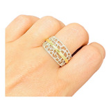 Anillo Telaraña Plata Y Oro  Regalo Ideal Mujer Mama Ao 435