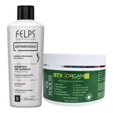 Kit Alisamento Btx Organic 10em1+shampoo Anti Resíduos