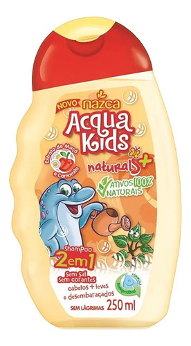Shampoo Acqua Kids Naturals 2 Em 1 Maça E Camomila 250ml