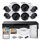 Kit 8 Câmera Segurança Fullhd Dvr Acesso Remoto Hd500gb