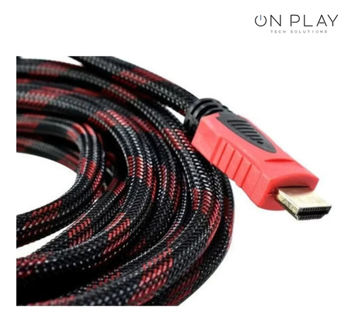 Cable Hdmi 5 Metros Mallado Calidad Premium Meda Flores