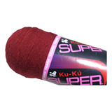 Estambre Ku-ku Super Tubo De 200 Gramos Color Tinto