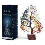 Seven Chakra Natural Healing Gemstone Crystal Bonsai Fortune