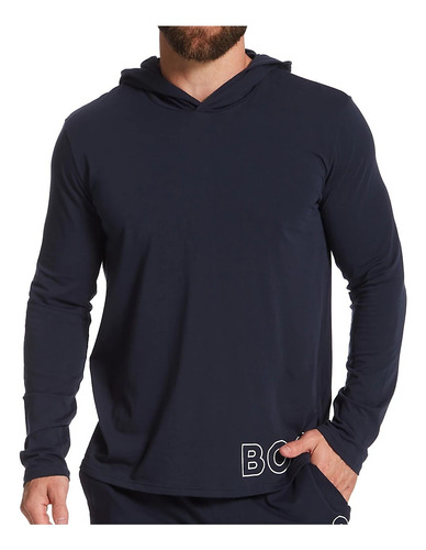 Hugo Boss Playera Manga Larga Con Gorra Logo Boss