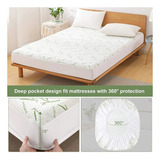 Matress Cover Funda Antiacaro Impermeable Bamboo Queen