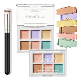 Paleta Correctora De 6 Colores Con Brocha Correctora, Corre.