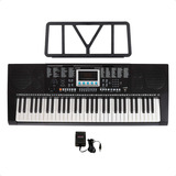 Organo Teclado 61 Teclas Piano Usb Atril Fuente 5/8 Envio