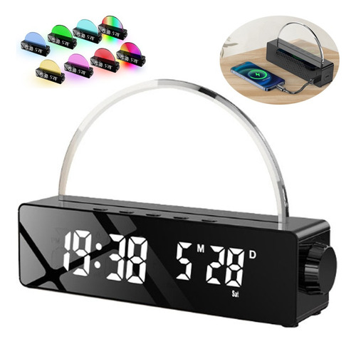 Reloj Despertador Digital Led Con Salida Del Sol, Lámpara De