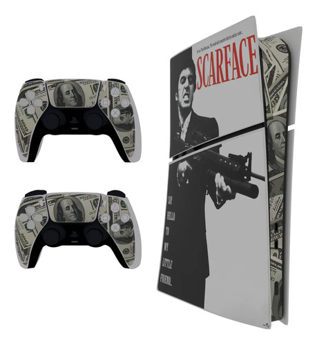 Skins Scarface Para Playstation 5 Slim Ps5 + 2 Sticker | Meses sin interés