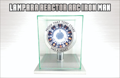 Lámpara Reactor Arc Ironman, Avengers, Con Cristal Protector