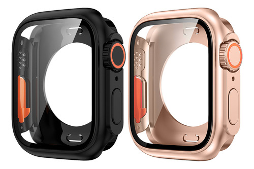 2 Fundas Y Cristal Para Apple Watch Serie 8 7 Se 6 5