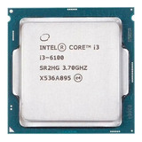 Processador Intel I3-6100  3.70ghz  3mb Cache Lga1151 O&m