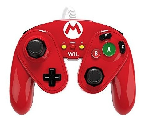 Mando De Pelea Con Cable Para Wii U - Mario.