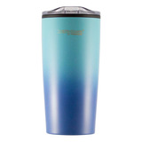 Mug Acero Inox Doble Color 460ml Color Azul