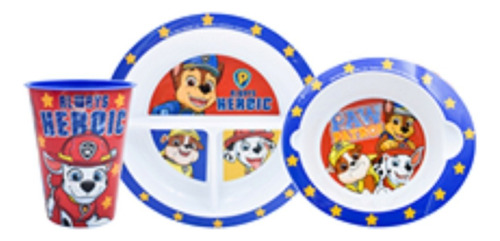 Vajilla Paw Patrol Niño Y Niña Caja De Color Azul