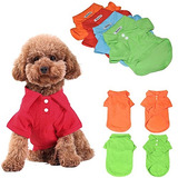 Kingmas 4 Unids Camisas Para Perros Mascotas Cachorro Polo