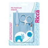 Kit Manicure Infantil Baby Ricca Com 3 Itens E Estojo