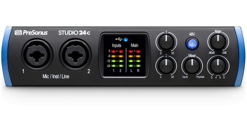 Presonus Studio24c Placa Audio Interface Midi Usb Daw 2x2