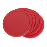 Disco Discos Hockey De 82 Mm, 4 Unidades, Color Rojo