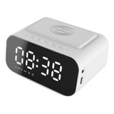 Cargador Inalámbrico Reloj Alarma Bluetooth Altavoz Cargador