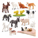 Iftnotea 12 Mini Figuras De Juguete De Animales De Granja  