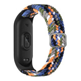 Kit Pulseira Trançada Relogio Xiaomi Mi Band 6 5 4 +pelicula