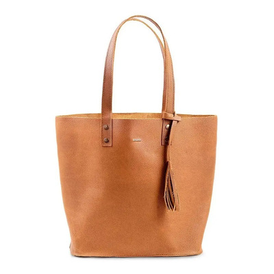 Bolsas De Mujer Tote Napa Petite 100% Piel Yayas Color Café Claro | Meses sin interés