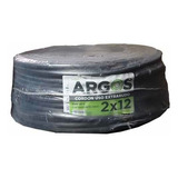 Cable Uso Rudo 2x12 Argos 100 Mts Negro 100% Cobre