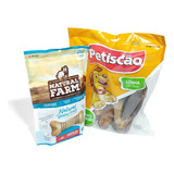 Kit Petisco Natural Farm Orelha Bovina + Snack Regulador