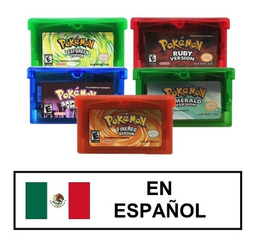 Cartucho Pokémon Gba Repro A Escoger Esmeralda, Záfiro, Vh..