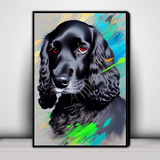 Cuadro Decorativo Cocker Spaniel Negro H362