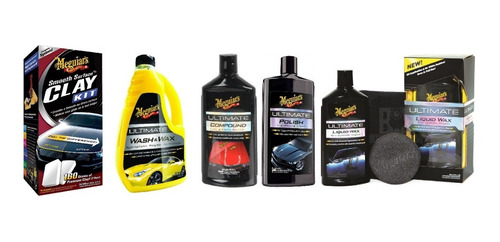 Kit Meguiars Arcilla Ultimate Compound Polish Cera Shampoo