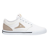 Tenis Urbano Vulcanizado Pirma 102 Blanco Y Oro Para Hombre