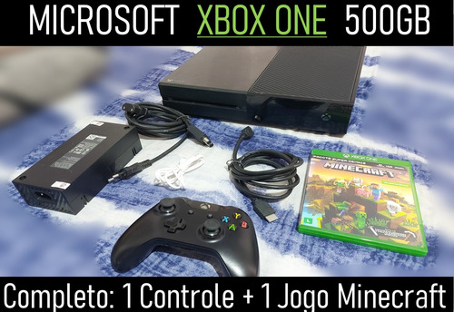 Microsoft Xbox One Fat  500gb + 1 Controle + Jogos Brinde Minecraft