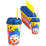 Vaso Pitillo Plim Plim  X12 Sorpresa Piñata Regalo Fiesta 